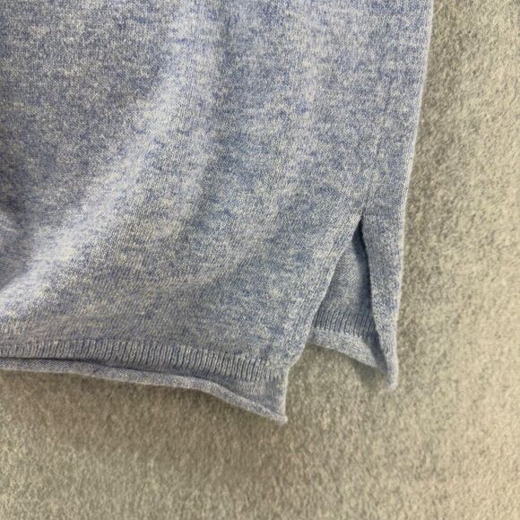 J.Crew Women's Large V-Neck Sweater Soft Cotton Wool Blend Carolina Blue Knit - Picture 7 of 14